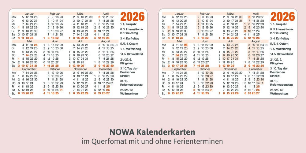 NOWA Kalender quer